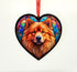 Chow Chow Stained Glass Effect Heart Suncatcher